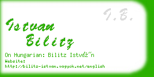 istvan bilitz business card